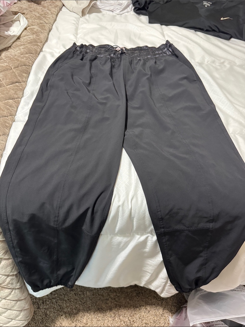 lululemon athletica Womens Black Drawstring Jogger Pants